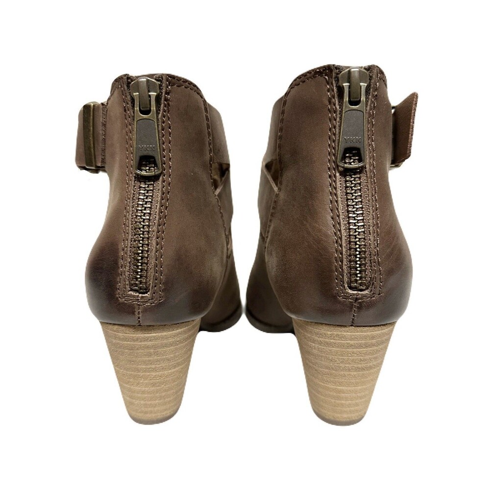 Vionic Rory Womens Size 6.5 Upright Ankle Boot Brown Leather Arch Support Insole - Picture 7 of 9